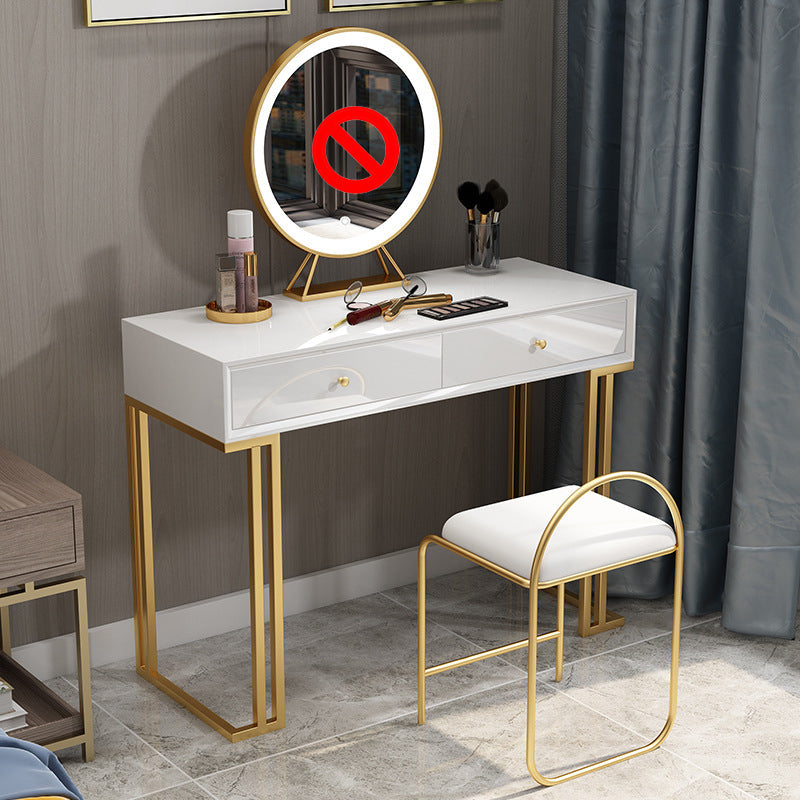 Two pezzi lussuoso set di vanità in legno set nero/bianco con sgabello