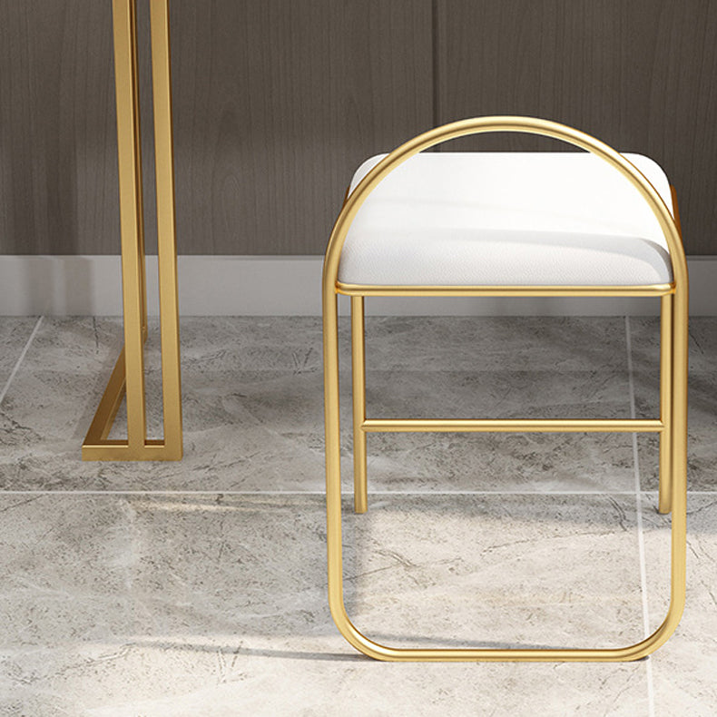 Two pezzi lussuoso set di vanità in legno set nero/bianco con sgabello