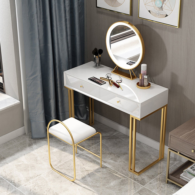 Two pezzi lussuoso set di vanità in legno set nero/bianco con sgabello