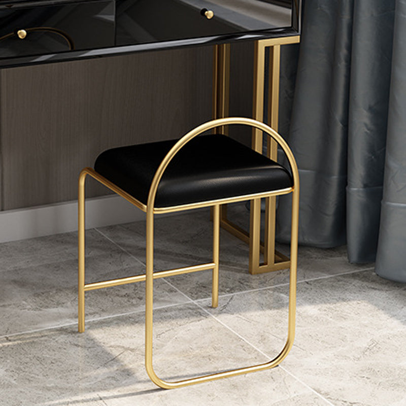 Two pezzi lussuoso set di vanità in legno set nero/bianco con sgabello