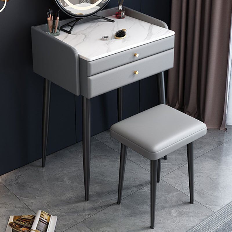 2 cassetti e gioielli Makeup Vanity scrivania moderna per piedi dritti