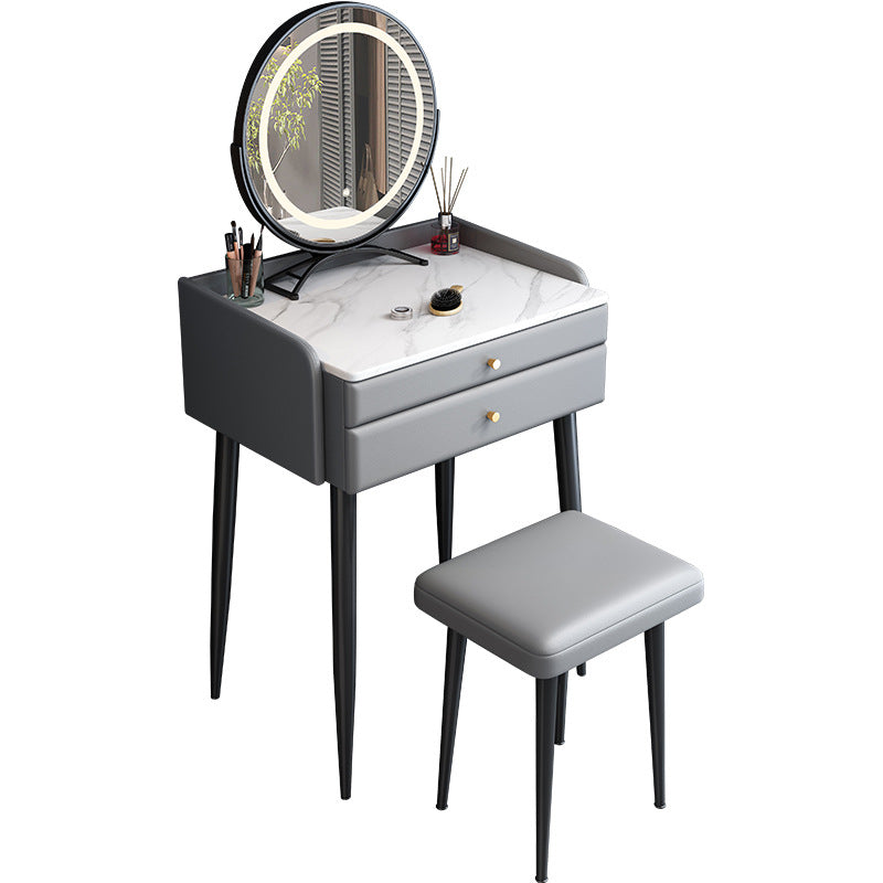 2 cassetti e gioielli Makeup Vanity scrivania moderna per piedi dritti