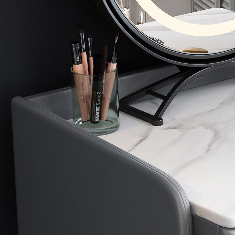 2 cassetti e gioielli Makeup Vanity scrivania moderna per piedi dritti