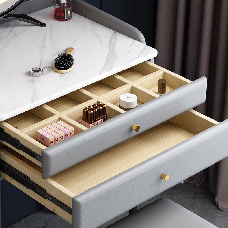 2 cassetti e gioielli Makeup Vanity scrivania moderna per piedi dritti