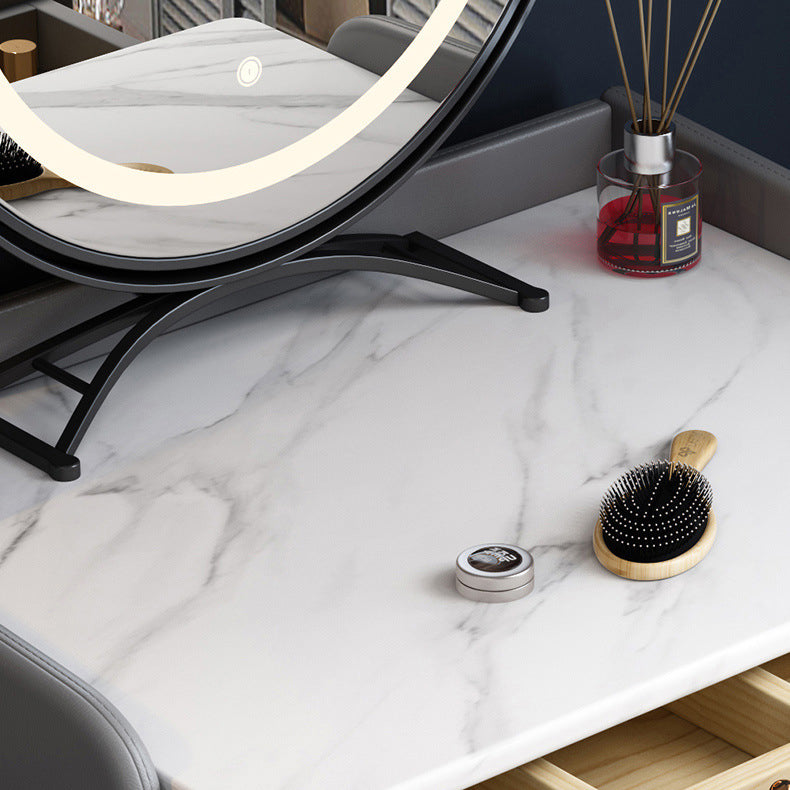 2 cassetti e gioielli Makeup Vanity scrivania moderna per piedi dritti