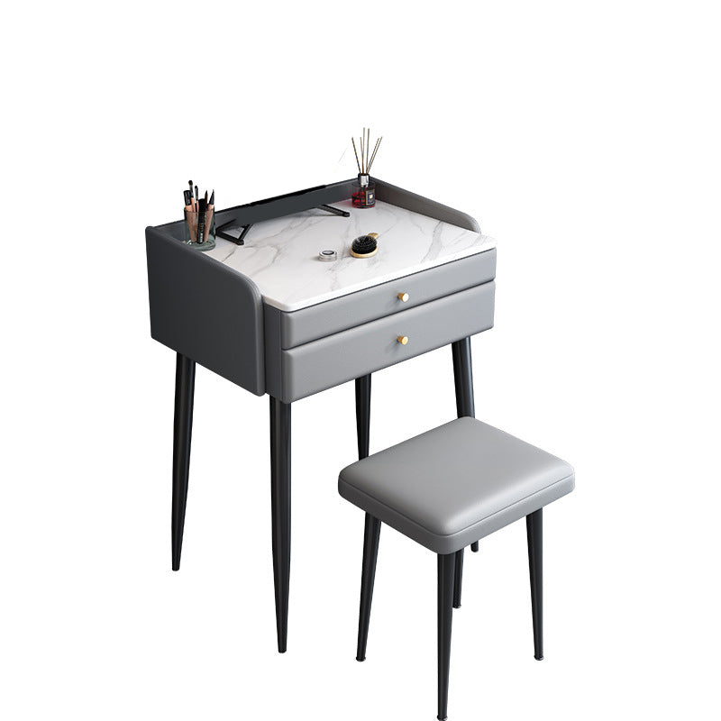2 cassetti e gioielli Makeup Vanity scrivania moderna per piedi dritti