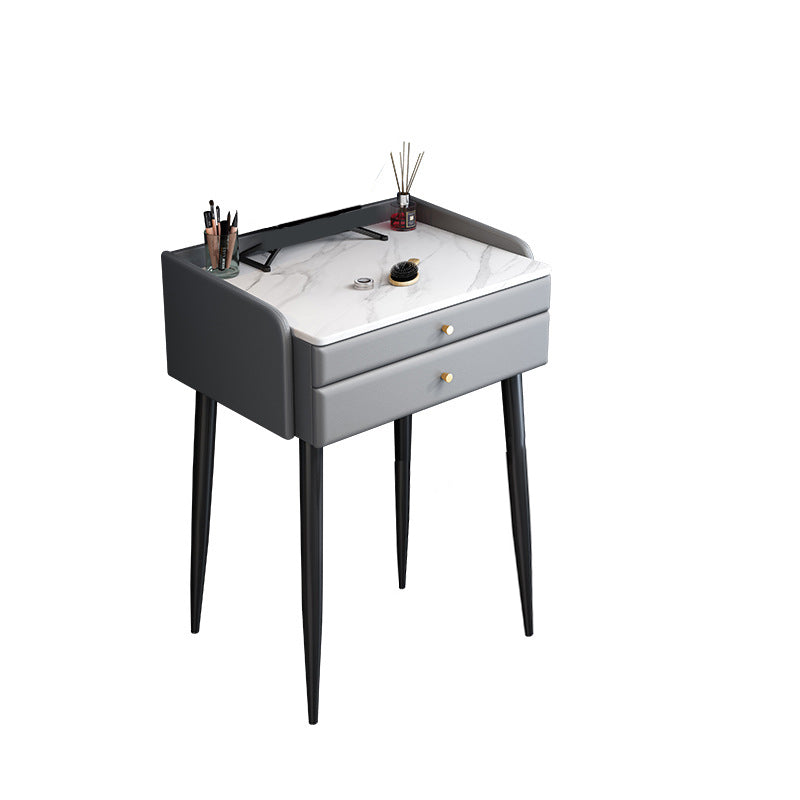 2 cassetti e gioielli Makeup Vanity scrivania moderna per piedi dritti