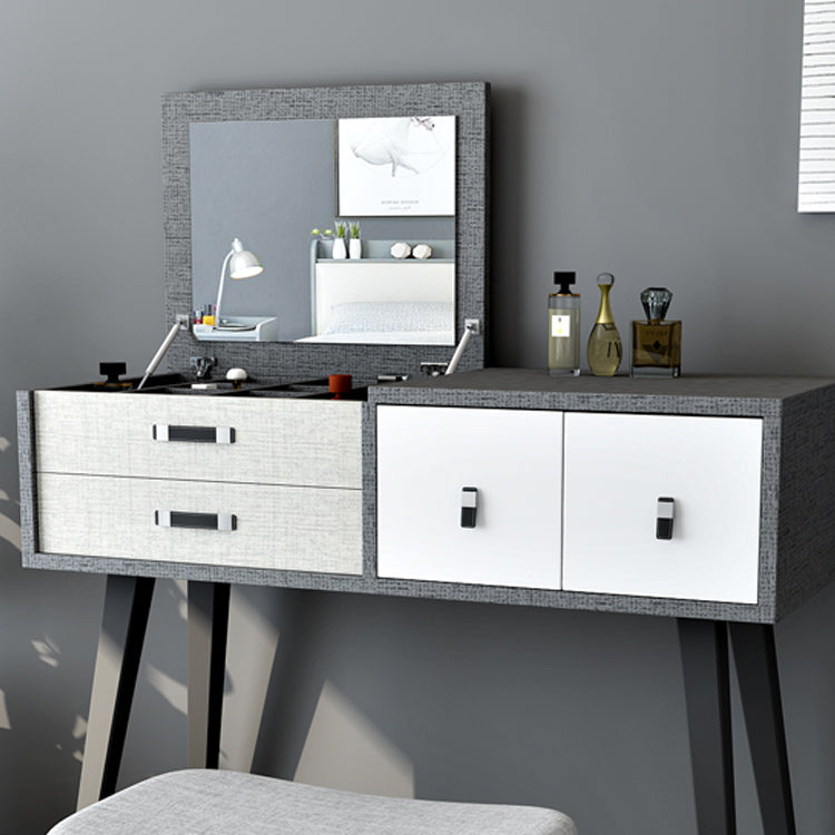 Tavolo da toeletta da toeletta da toeletta per trucco in legno massiccio con cassetti