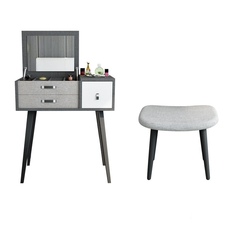 Tavolo da toeletta da toeletta da toeletta per trucco in legno massiccio con cassetti