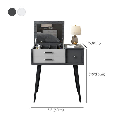 Tavolo da toeletta da toeletta da toeletta per trucco in legno massiccio con cassetti
