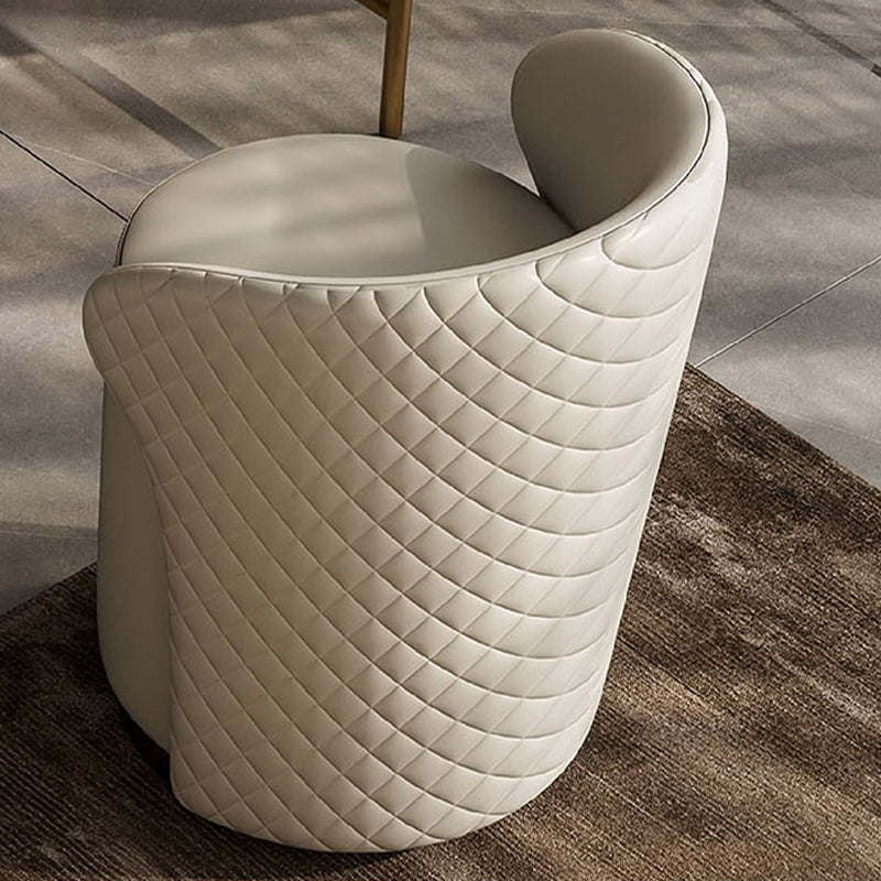 4 Storage Drawers Dresser Stone Top Vanity Set with Padded Stool