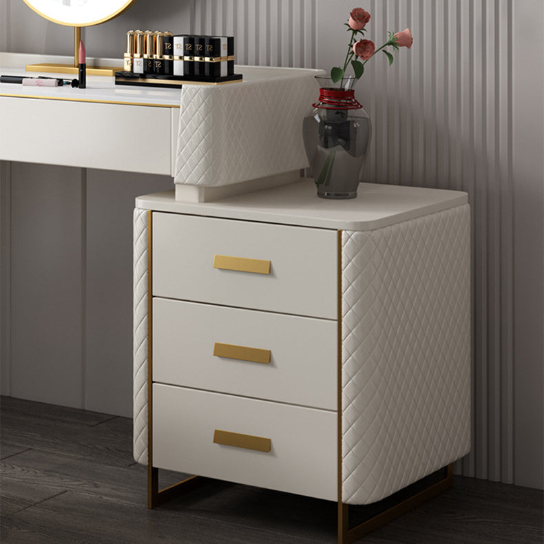 5 lade ijdelheid bureau wit 30.7 "h faux lederen make -up ijdelheid