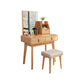 Modern Solid Wood Vanity Makeup Table Vanity Stool with Mirror Clearhalo 'Bedroom Furniture' 'furn' 'furn_makeup_vanities' 'Furniture' 'Makeup Vanities' 'makeup_vanities' 6268500