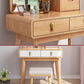 Modern Solid Wood Vanity Makeup Table Vanity Stool with Mirror Clearhalo 'Bedroom Furniture' 'furn' 'furn_makeup_vanities' 'Furniture' 'Makeup Vanities' 'makeup_vanities' 6268504