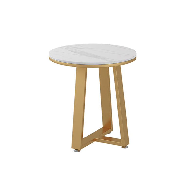 Glam elliptische leistenen salontafel 61 cm H-cocktailtafel met gekruiste poten