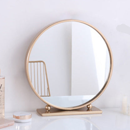 Glam Dresser with 2 Storage Drawers White Vanity Table for Bedroom Mirror None Clearhalo 'Bedroom Furniture' 'furn' 'furn_makeup_vanities' 'Furniture' 'Makeup Vanities' 'makeup_vanities' 6268551