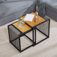 Frame 2 Nesting Coffee Table Iron & Solid Wood Cocktail Table Set Clearhalo 'Coffee & Accent Tables' 'Coffee Tables' 'coffee_tables' 'furn' 'furn_coffee_tables' 'Furniture' 'Living Room Furniture' 6268559