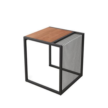 Frame 2 Nesting Coffee Table Iron & Solid Wood Cocktail Table Set 18"L x 18"W x 20"H Brown Clearhalo 'Coffee & Accent Tables' 'Coffee Tables' 'coffee_tables' 'furn' 'furn_coffee_tables' 'Furniture' 'Living Room Furniture' 6268564