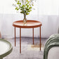 Mid-Century Modern Tray Top Coffee Table 4 Legs Iron Cocktail Table 20"L x 20"W x 18"H Orange Clearhalo 'Coffee & Accent Tables' 'Coffee Tables' 'coffee_tables' 'furn' 'furn_coffee_tables' 'Furniture' 'Living Room Furniture' 6268592
