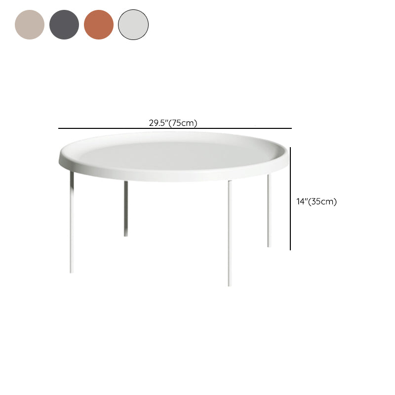 Mid-Century Modern Tray Top Coffee Table 4 Legs Iron Cocktail Table Clearhalo 'Coffee & Accent Tables' 'Coffee Tables' 'coffee_tables' 'furn' 'furn_coffee_tables' 'Furniture' 'Living Room Furniture' 6268613