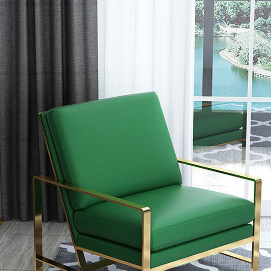 Faux Leather Arm Chair 33.07" Wide Arms Included Chair with Pillow Back