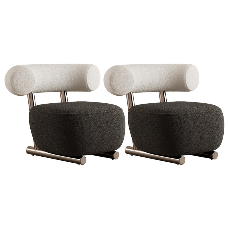 36.22" Wide Parsons Chair Wool Armless Chair for Living Room Wool Black 2 Piece Set Clearhalo 'Accent Chairs' 'accent_chairs' 'Chairs & Seating' 'furn' 'furn_accent_chairs' 'Furniture' 'Living Room Furniture' 6268688