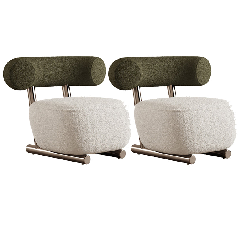 36.22" Wide Parsons Chair Wool Armless Chair for Living Room Wool White 2 Piece Set Clearhalo 'Accent Chairs' 'accent_chairs' 'Chairs & Seating' 'furn' 'furn_accent_chairs' 'Furniture' 'Living Room Furniture' 6268689