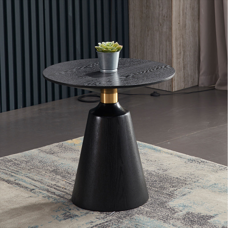 Contemporary Solid Wood Pedestal Round Living Room Side End Table Clearhalo 'Coffee & Accent Tables' 'End & Side Tables' 'end_side_tables' 'furn' 'furn_end_side_tables' 'Furniture' 'Living Room Furniture' 6268783