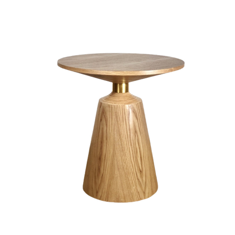 Contemporary Solid Wood Pedestal Round Living Room Side End Table Natural 1 Clearhalo 'Coffee & Accent Tables' 'End & Side Tables' 'end_side_tables' 'furn' 'furn_end_side_tables' 'Furniture' 'Living Room Furniture' 6268784