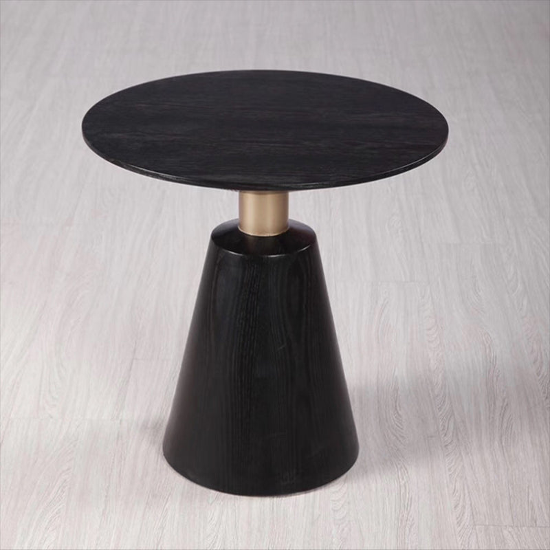 Contemporary Solid Wood Pedestal Round Living Room Side End Table Clearhalo 'Coffee & Accent Tables' 'End & Side Tables' 'end_side_tables' 'furn' 'furn_end_side_tables' 'Furniture' 'Living Room Furniture' 6268786
