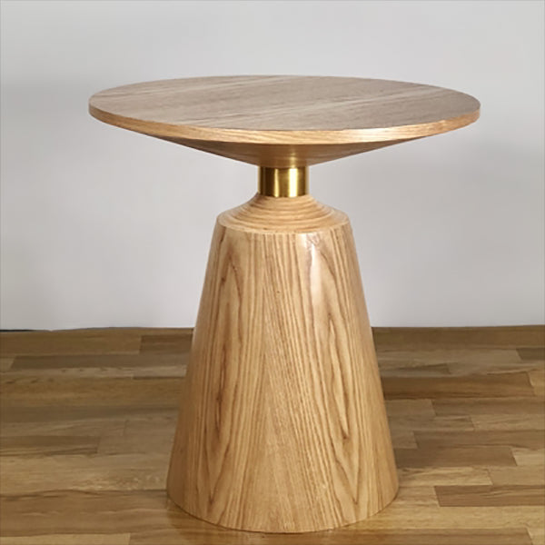 Contemporary Solid Wood Pedestal Round Living Room Side End Table Clearhalo 'Coffee & Accent Tables' 'End & Side Tables' 'end_side_tables' 'furn' 'furn_end_side_tables' 'Furniture' 'Living Room Furniture' 6268790