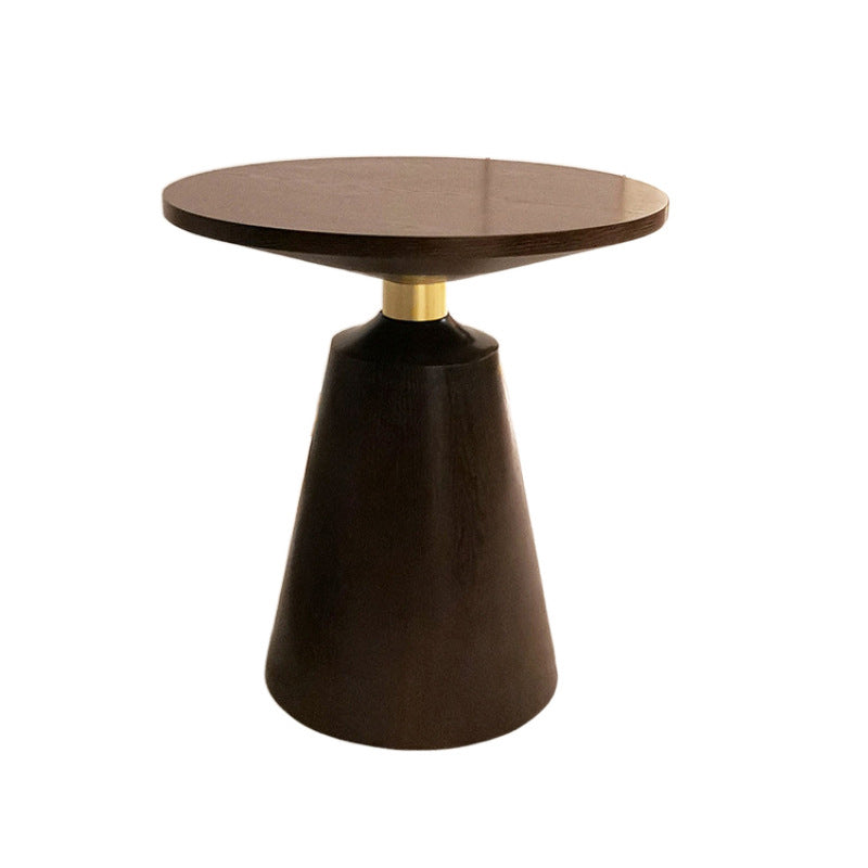 Contemporary Solid Wood Pedestal Round Living Room Side End Table Clearhalo 'Coffee & Accent Tables' 'End & Side Tables' 'end_side_tables' 'furn' 'furn_end_side_tables' 'Furniture' 'Living Room Furniture' 6268791