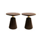 Contemporary Solid Wood Pedestal Round Living Room Side End Table Walnut 2 Clearhalo 'Coffee & Accent Tables' 'End & Side Tables' 'end_side_tables' 'furn' 'furn_end_side_tables' 'Furniture' 'Living Room Furniture' 6268792