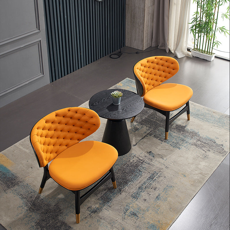 Contemporary Solid Wood Pedestal Round Living Room Side End Table Clearhalo 'Coffee & Accent Tables' 'End & Side Tables' 'end_side_tables' 'furn' 'furn_end_side_tables' 'Furniture' 'Living Room Furniture' 6268799