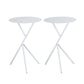 Mid-Century Round Side End Table Metal Cross Legs End Table, 22.8" Tall White 2 Clearhalo 'Coffee & Accent Tables' 'End & Side Tables' 'end_side_tables' 'furn' 'furn_end_side_tables' 'Furniture' 'Living Room Furniture' 6268811