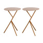 Mid-Century Round Side End Table Metal Cross Legs End Table, 22.8" Tall Gold 2 Clearhalo 'Coffee & Accent Tables' 'End & Side Tables' 'end_side_tables' 'furn' 'furn_end_side_tables' 'Furniture' 'Living Room Furniture' 6268814