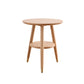 Modernistic Ashwood 3 Legs with Storage Round Double Tier Side Table