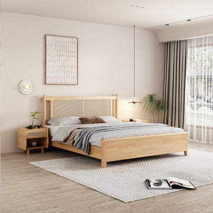 Lit standard en bois massif couleurs massives lit tropical avec des jambes en or personnalisées