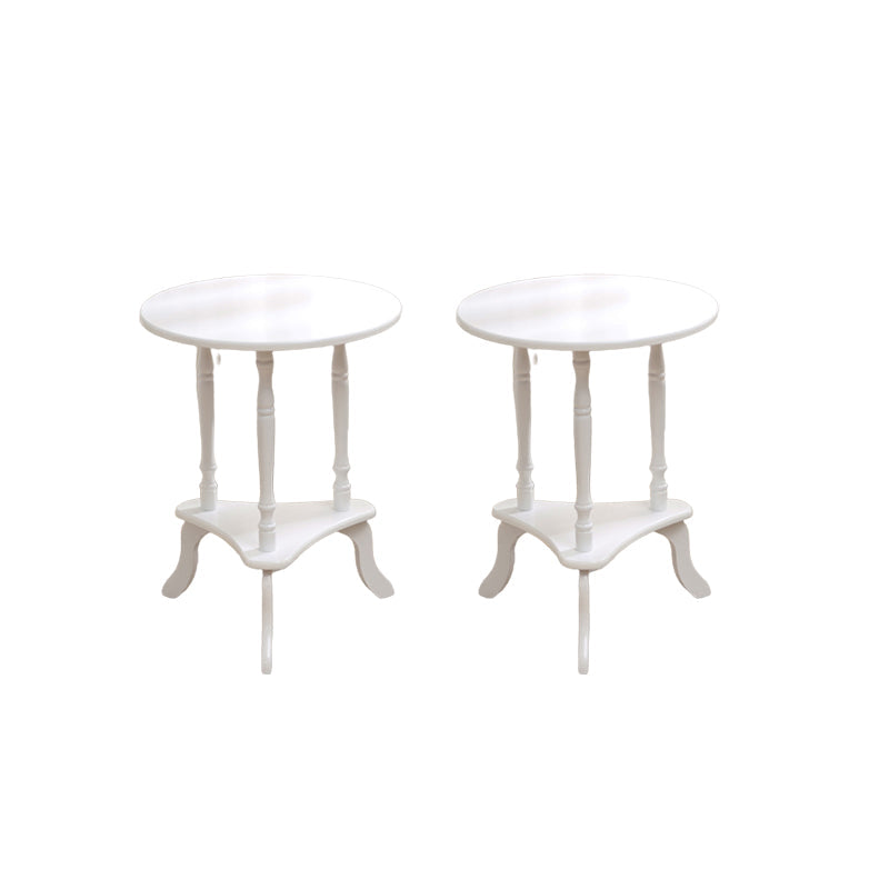 Traditional Solid Wood 3 Legs with Storage Round Living Room End Table White 2 Clearhalo 'Coffee & Accent Tables' 'End & Side Tables' 'end_side_tables' 'furn' 'furn_end_side_tables' 'Furniture' 'Living Room Furniture' 6268869