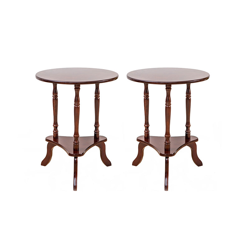 Traditional Solid Wood 3 Legs with Storage Round Living Room End Table Brown 2 Clearhalo 'Coffee & Accent Tables' 'End & Side Tables' 'end_side_tables' 'furn' 'furn_end_side_tables' 'Furniture' 'Living Room Furniture' 6268870