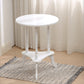 Traditional Solid Wood 3 Legs with Storage Round Living Room End Table White 1 Clearhalo 'Coffee & Accent Tables' 'End & Side Tables' 'end_side_tables' 'furn' 'furn_end_side_tables' 'Furniture' 'Living Room Furniture' 6268871