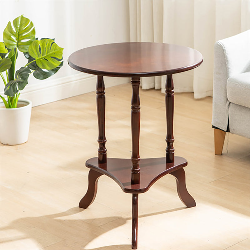Traditional Solid Wood 3 Legs with Storage Round Living Room End Table Clearhalo 'Coffee & Accent Tables' 'End & Side Tables' 'end_side_tables' 'furn' 'furn_end_side_tables' 'Furniture' 'Living Room Furniture' 6268877