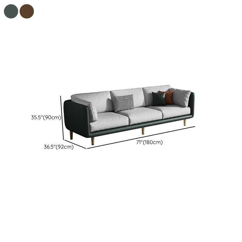 Contemporary 3-Seater Sofa with 3 Pillows Back and Pillow Top Arm