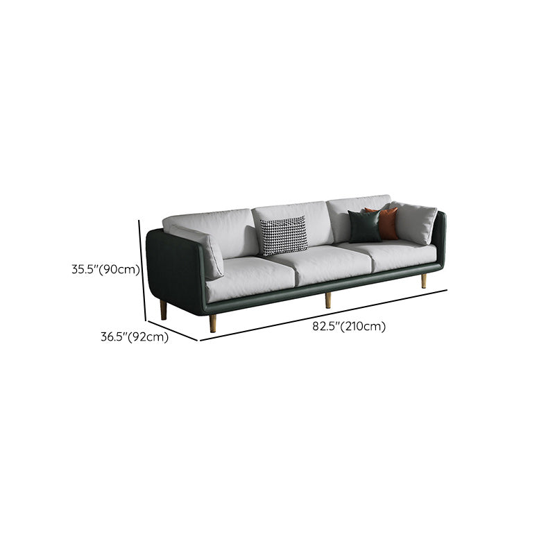 Contemporary 3-Seater Sofa with 3 Pillows Back and Pillow Top Arm