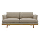 Modern 29.52" H Cotton Blend Wood Frame Recessed Arm Loveseat Clearhalo 'furn' 'furn_sofas' 'Furniture' 'Living Room Furniture' 'Sofa' 'sofas' 6268986