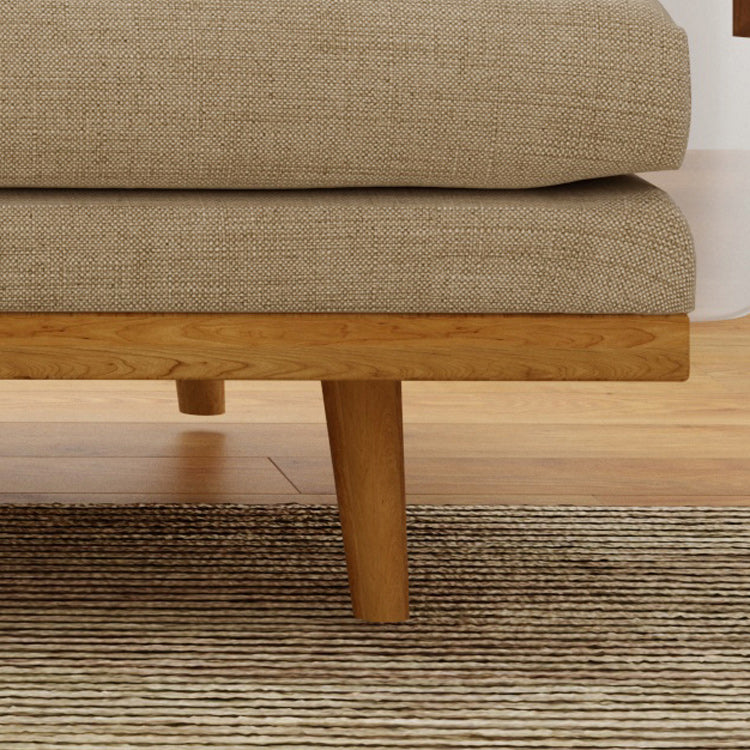 Modern 29.52" H Cotton Blend Wood Frame Recessed Arm Loveseat Clearhalo 'furn' 'furn_sofas' 'Furniture' 'Living Room Furniture' 'Sofa' 'sofas' 6268990