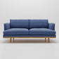 Modern 29.52" H Cotton Blend Wood Frame Recessed Arm Loveseat Blue Clearhalo 'furn' 'furn_sofas' 'Furniture' 'Living Room Furniture' 'Sofa' 'sofas' 6268992