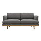 Modern 29.52" H Cotton Blend Wood Frame Recessed Arm Loveseat Clearhalo 'furn' 'furn_sofas' 'Furniture' 'Living Room Furniture' 'Sofa' 'sofas' 6268994