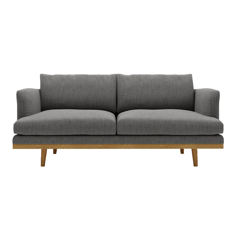 Modern 29.52" H Cotton Blend Wood Frame Recessed Arm Loveseat Clearhalo 'furn' 'furn_sofas' 'Furniture' 'Living Room Furniture' 'Sofa' 'sofas' 6268994