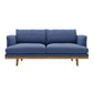 Modern 29.52" H Cotton Blend Wood Frame Recessed Arm Loveseat Clearhalo 'furn' 'furn_sofas' 'Furniture' 'Living Room Furniture' 'Sofa' 'sofas' 6268995